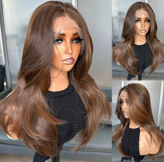 Brown Lace Front 18 inches Wig