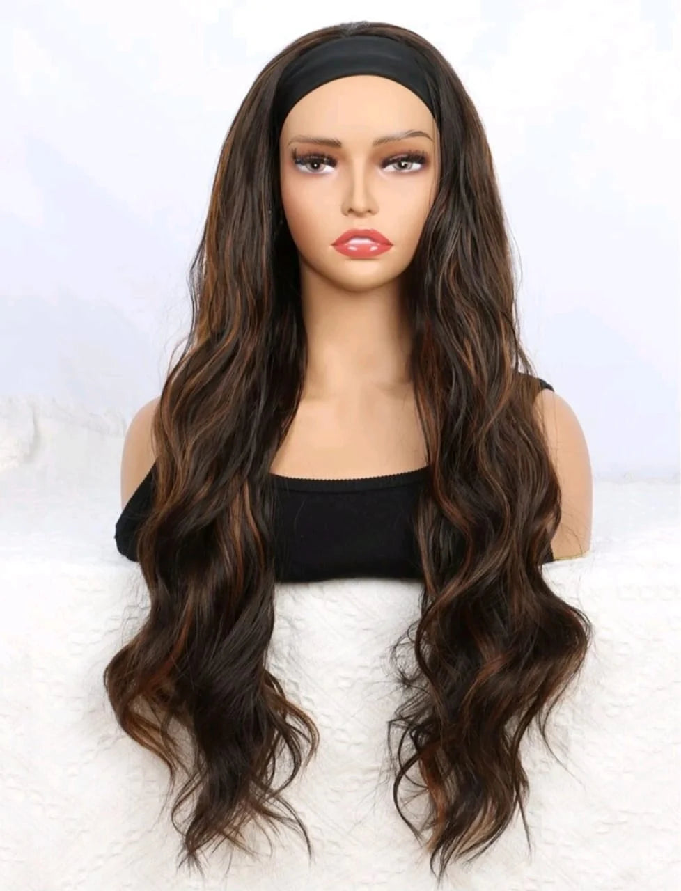 Ombré honey brown headband 30 Inches wig