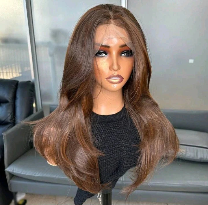 Brown Lace Front 18 inches Wig