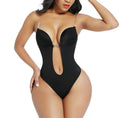 U Plunge Bra Backless Thong Bodysuit-Seamless
